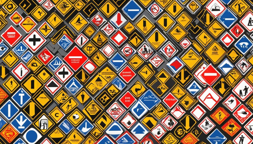 placas de sinalização